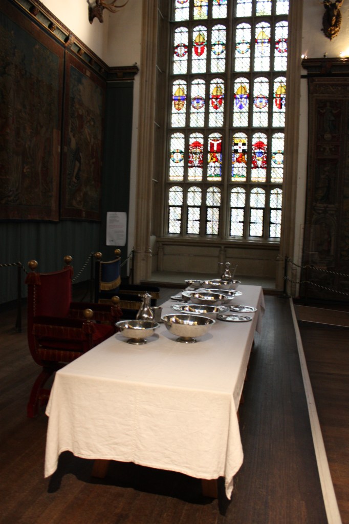 Hampton Court Great Hall King and Queen seating