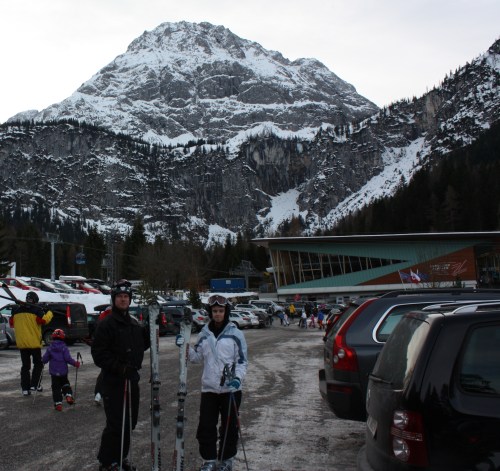 John and Logan at base of the mountain