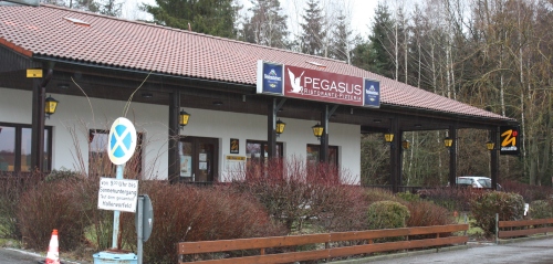 Pegasus at the flugplatz ~ our favorite restaurant