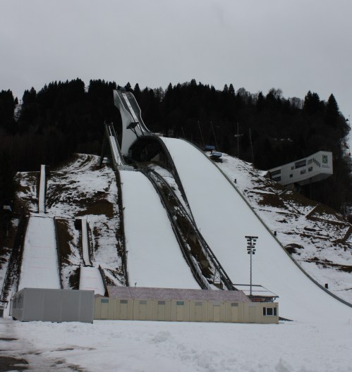 Three Ski Jumps in Garmisch-Partenkirchen