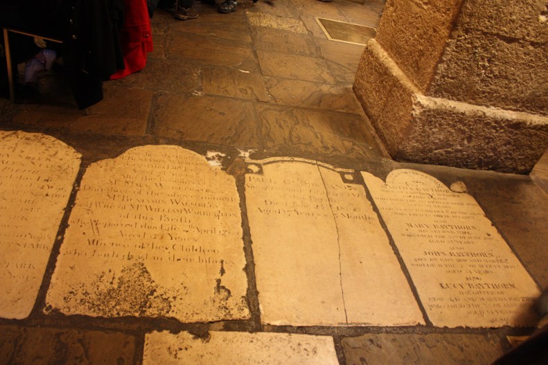 Floor of the Crypt Restaurant ~ no doubt, it was definitely a crypt