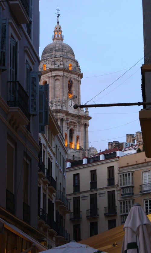 Glimpse of the Cathedral in Malaga