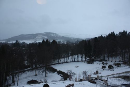 View from our room at Atholl Palace Hotel 