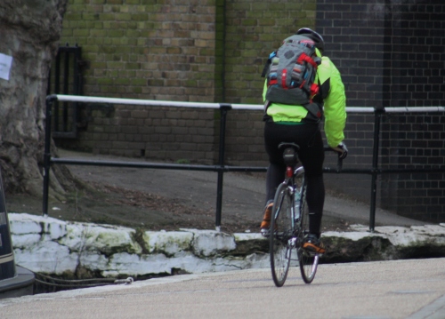 Cyclist Along the Canal 