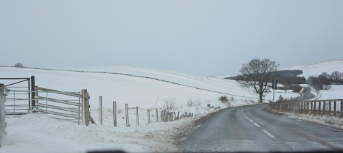 Snowy Drive to Pitlochry