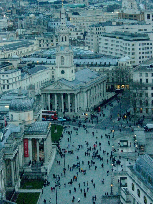 Overlooking Trafalgar Square