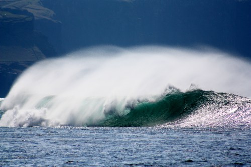 Wave off of Doolin Point, County Clare, Ireland