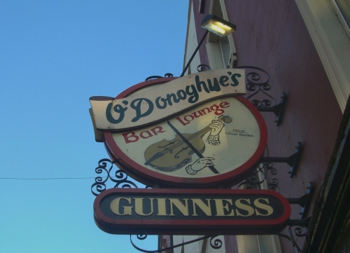 O'Donoghue's Bar sign, Dublin, Ireland