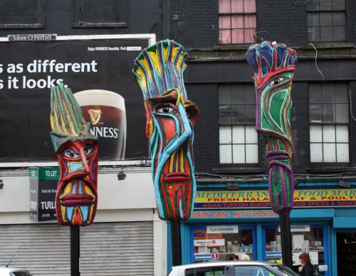 Tiki Heads (?) in Dublin, Ireland