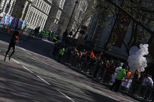 Looking Over Her Shoulder, London Marathon 2013