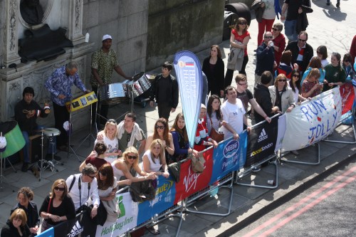 Loved the Steel Band playing for the Jolly Man Runner