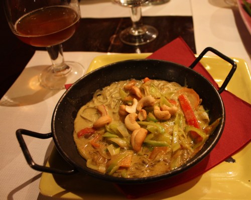 Spicy Noodle dish at Isla del Tesoro