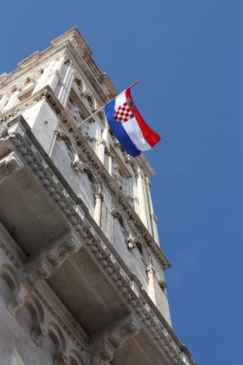Croatian Flag, Trogir, Croatia