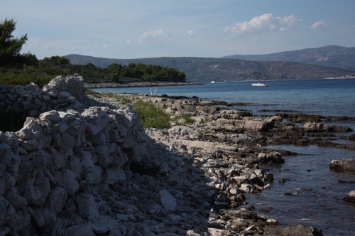 Blue Lagoon rocky shore, Croatia