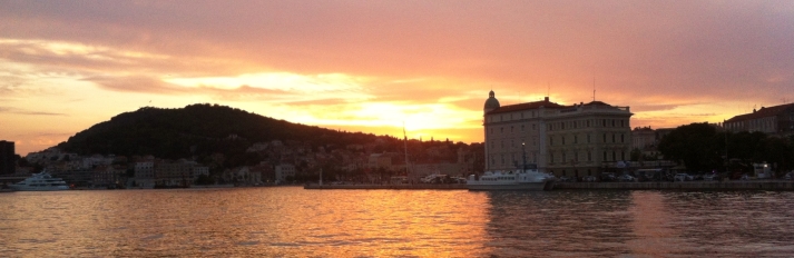 Sunset at Split Harbor, Croatia