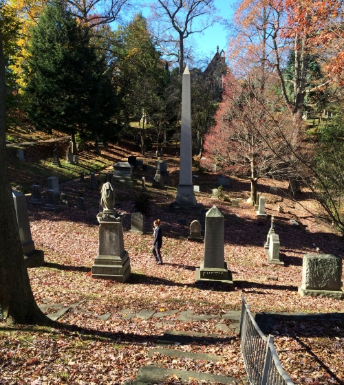 There are trails throughout the cemetery so you won't be stepping on any graves. 