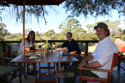 Umlani Patti, Logan and Michael at lunch